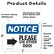 Signmission Please Use Other Door Sign With Symbol, 5 in W x Rectangle, Vinyl Decal OS-2PACK-NS-D-35-L-16363 - alternate 5